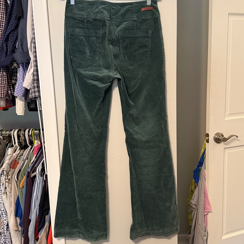 Pilcro & The Letterpress Corduroy Green High-Rise Trouser Bootcut size 29 - Picture 6 of 6